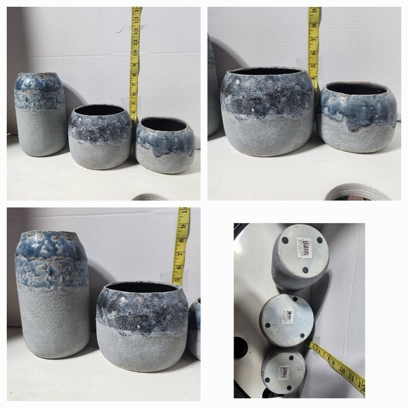 2-planters/1-round vase light blue set..
great decor pieces - Picture 2 of 5